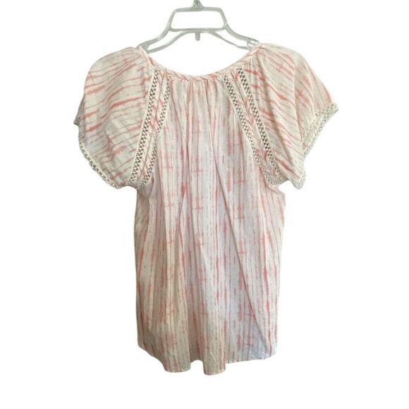 Good Hart Boho Top Crochet and Lace Trim Spring and Summer Top Size Small - Picture 3 of 11